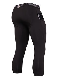 CANGHPGIN Men Quick Dry Breathable Sports Pant Black  - Image 2