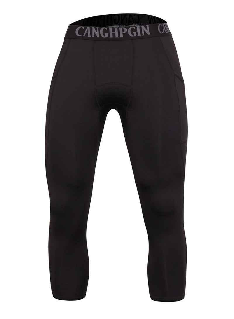 CANGHPGIN Men Quick Dry Breathable Sports Pant Black - Image 1