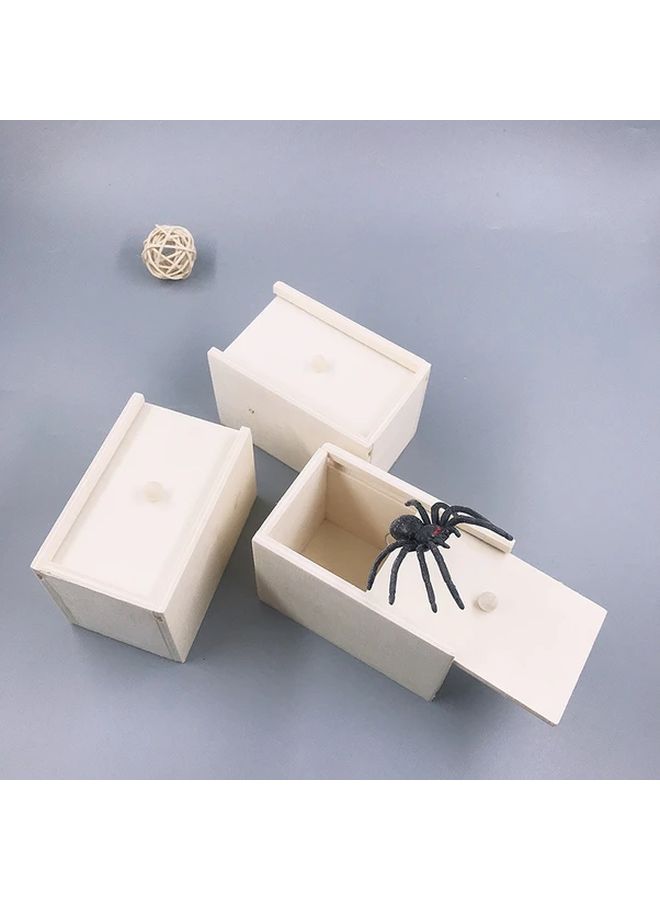 Handmade Wooden Spider Prank Box With Hidden Compartments And Fake Spiders - Image 3