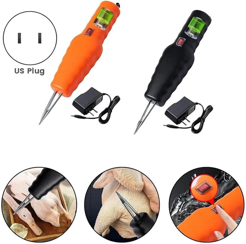 آلة نتف الدواجن الكهربائية المحمولة مزيل الريش بمحرك قوي قابس أمريكي - Image 4