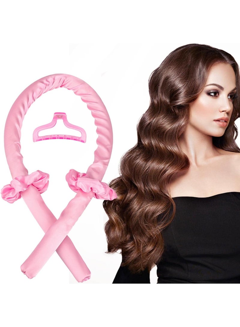 عصابة رأس لتجعيد الشعر، مجموعة مكواة تجعيد شعر بدون حرارة، مكواة تجعيد شعر بدون حرارة للشعر الطويل، بكرات شعر ساتان بدون حرارة، مكواة تجعيد شعر للنوم، مكواة تجعيد بدون حرارة مع مشابك شعر وربطة شعر - Image 1