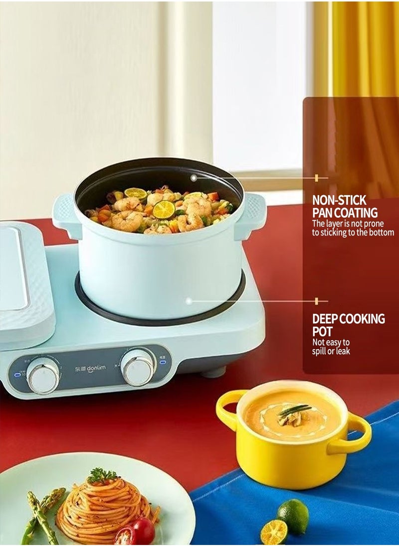 Beirui - 4 in 1 Breakfast Maker Multifunctional Sandwich Maker Mini Fried/Boiled/Steamed Light Food Maker Bake Breakfast Machine for Healthy Eating - Image 1