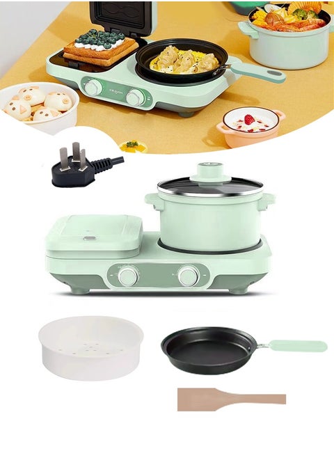 4 in 1 Breakfast Maker Multifunctional Sandwich Maker Mini Fried/Boiled/Steamed Light Food Maker Bake Breakfast Machine for Healthy Eating