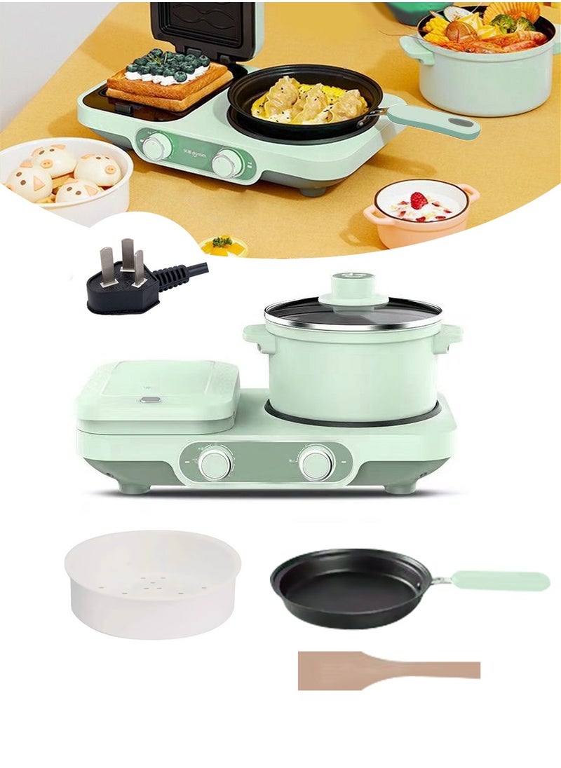 Beirui - 4 in 1 Breakfast Maker Multifunctional Sandwich Maker Mini Fried/Boiled/Steamed Light Food Maker Bake Breakfast Machine for Healthy Eating - Image 1