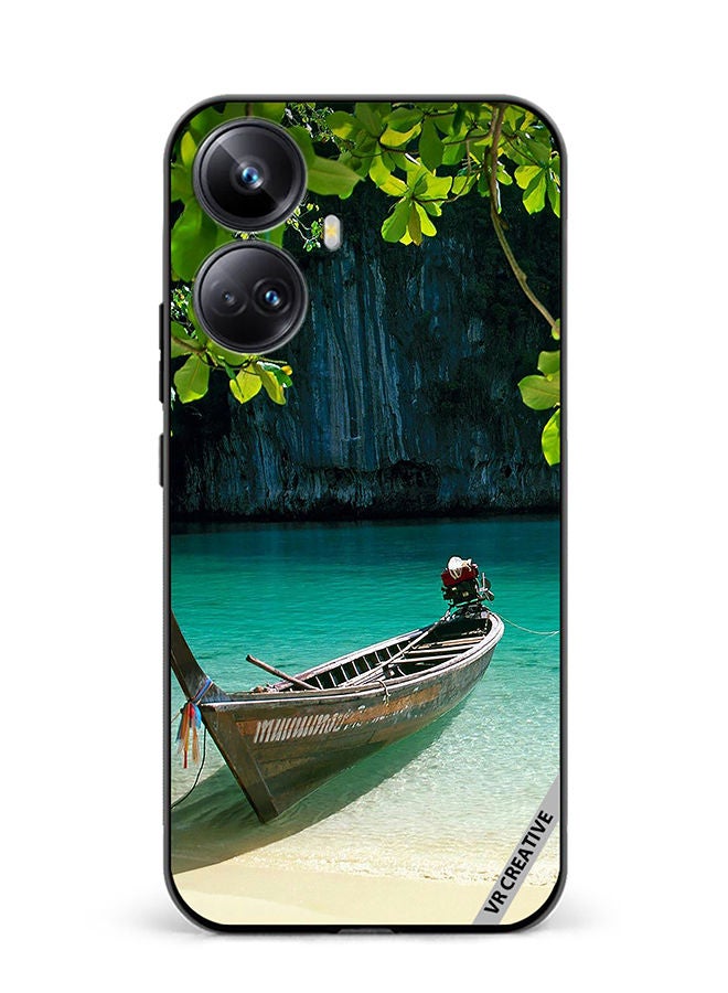 VR CREATIVE Protective Case Cover For Realme 10 Pro Plus Boat Lake Design  Multicolour - Image 1