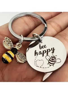 Goolsky Bee Happy Keychain - Inspirational Gift for Women, Mom, Daughter, Son, Daughter, Grandpa, Friends - Perfect for Birthday, Chris  - Image 2