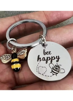 Goolsky Bee Happy Keychain - Inspirational Gift for Women, Mom, Daughter, Son, Daughter, Grandpa, Friends - Perfect for Birthday, Chris  - Image 4