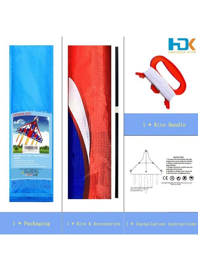 Hengda Kite Delta Plane Kite For Kids And Adultseasy To Flyexcellent Fabric And Structure Designsuitable For Square Beach Grass Parkexcellent Gift(39X47) In  - Image 3