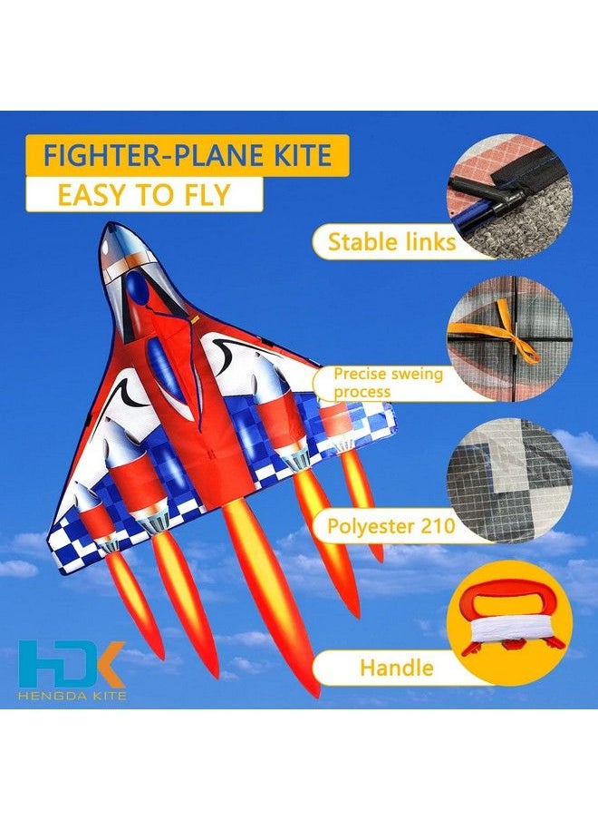 Hengda Kite Delta Plane Kite For Kids And Adultseasy To Flyexcellent Fabric And Structure Designsuitable For Square Beach Grass Parkexcellent Gift(39X47) In  - Image 4