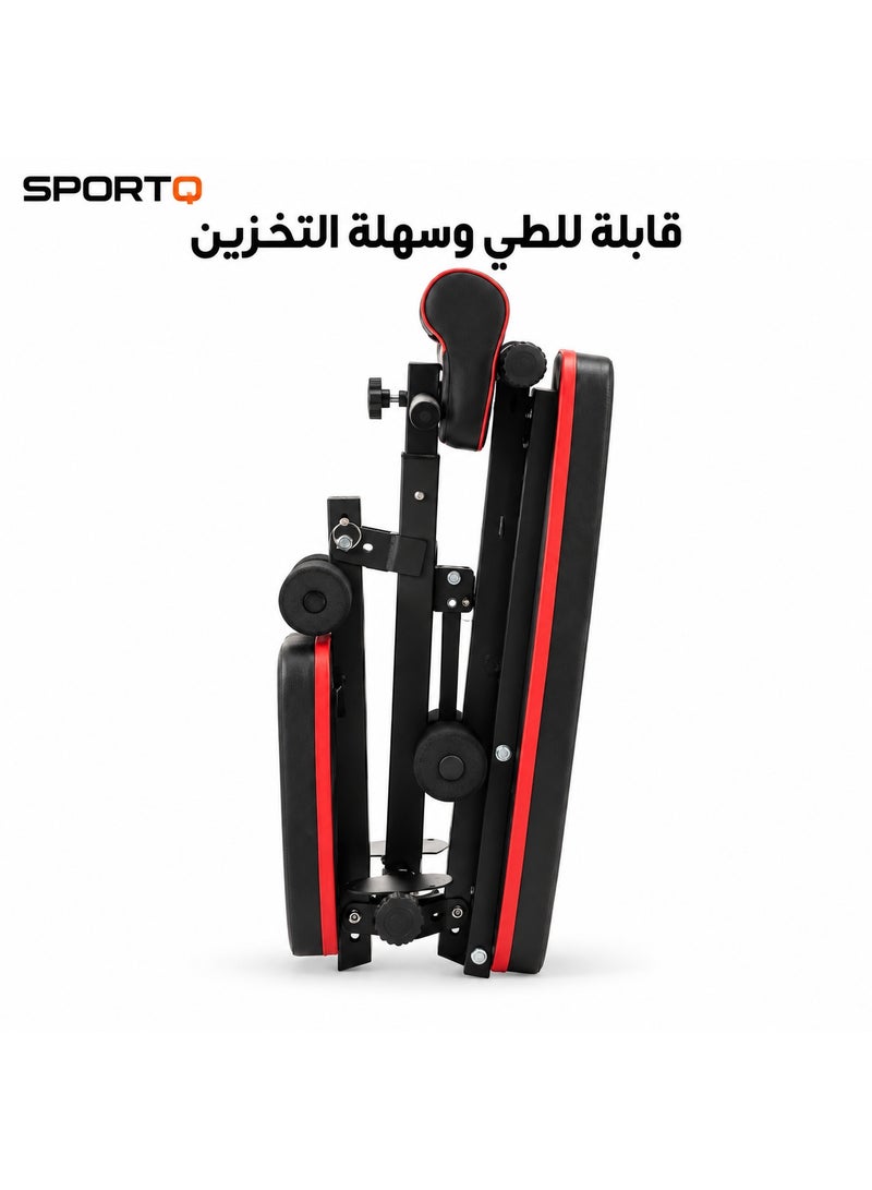 SportQ Multi-Purpose Adjustable Exercise Bench for Weight, Abdominal, and Arm Workouts; Includes Resistance Bands and Arm & Foot Supports. - Image 2