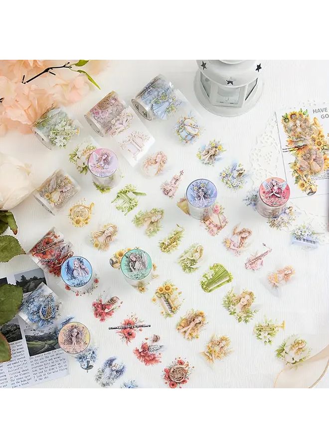 ملصقات الرقص البنفسجي بيانو صوت الزهور لتزيين دمج سكرابوك DIY - Image 2