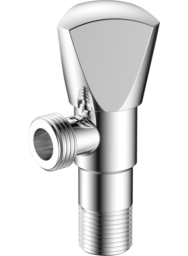 PRIME SOLE Heavy Duty Angle Valve for Bathroom and Kitchen Plumbing, Durable Water Shut Off Valve, Leak Resistant Threaded Connector for Sink, Toilet and Shower Use, Easy Installation Fitting - Image 1