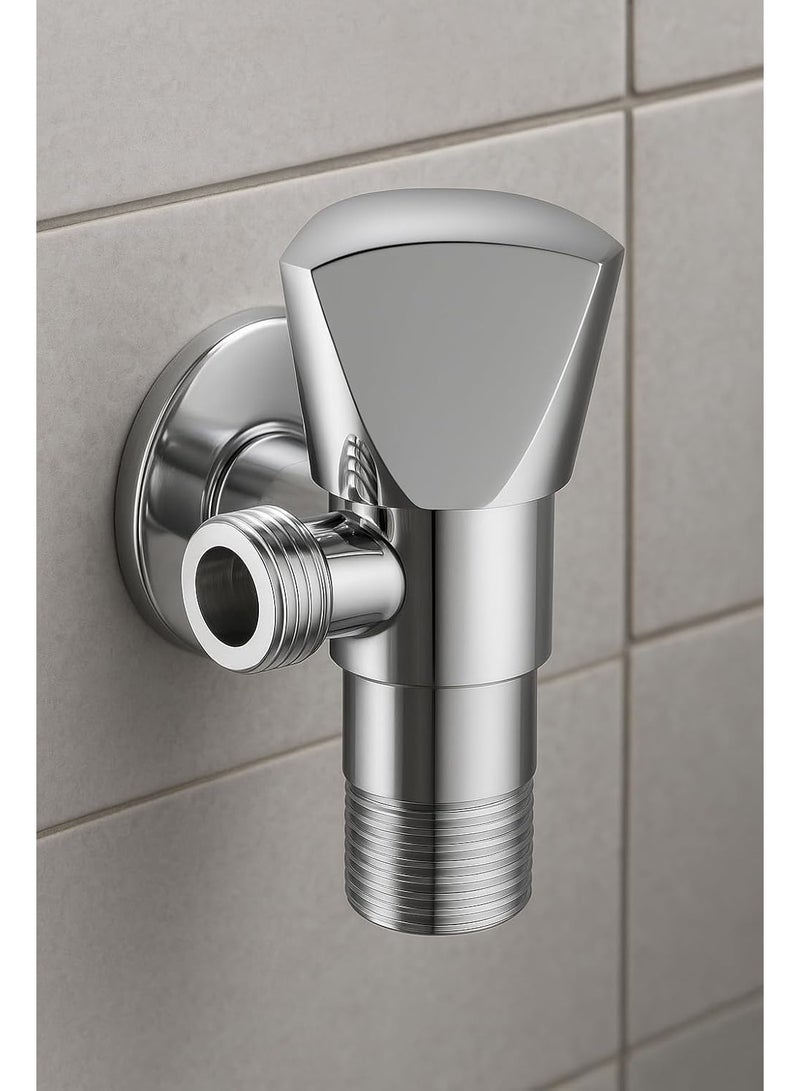 PRIME SOLE Heavy Duty Angle Valve for Bathroom and Kitchen Plumbing, Durable Water Shut Off Valve, Leak Resistant Threaded Connector for Sink, Toilet and Shower Use, Easy Installation Fitting - Image 3