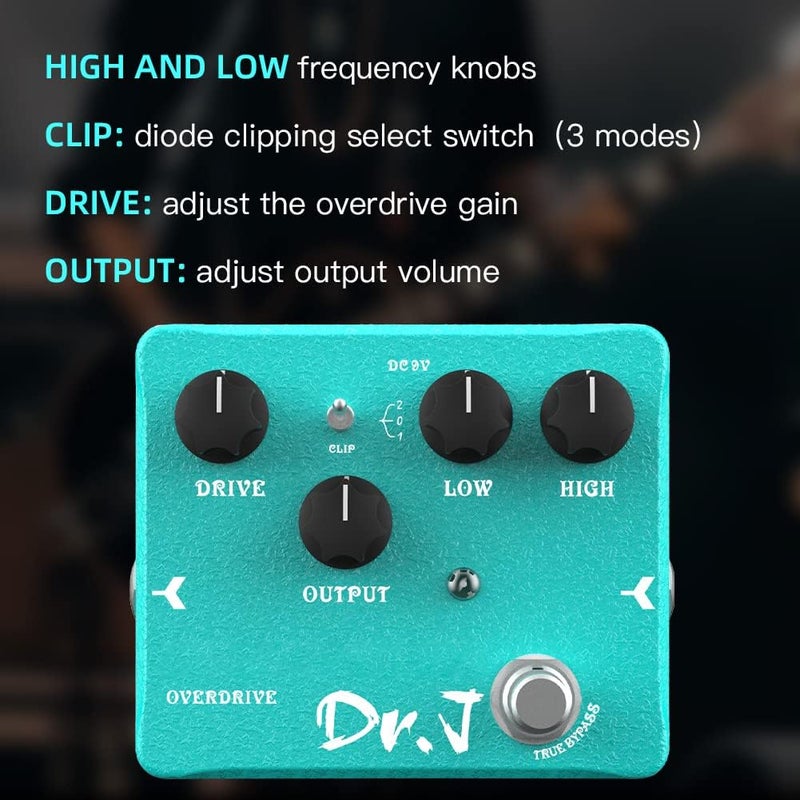 JOYO Tube Overdrive Pedal Vintage Overdrive Pedal with Clear &Transparent Tones for Electric Guitar High-end Edition Dr.J Series (D50) - Image 2