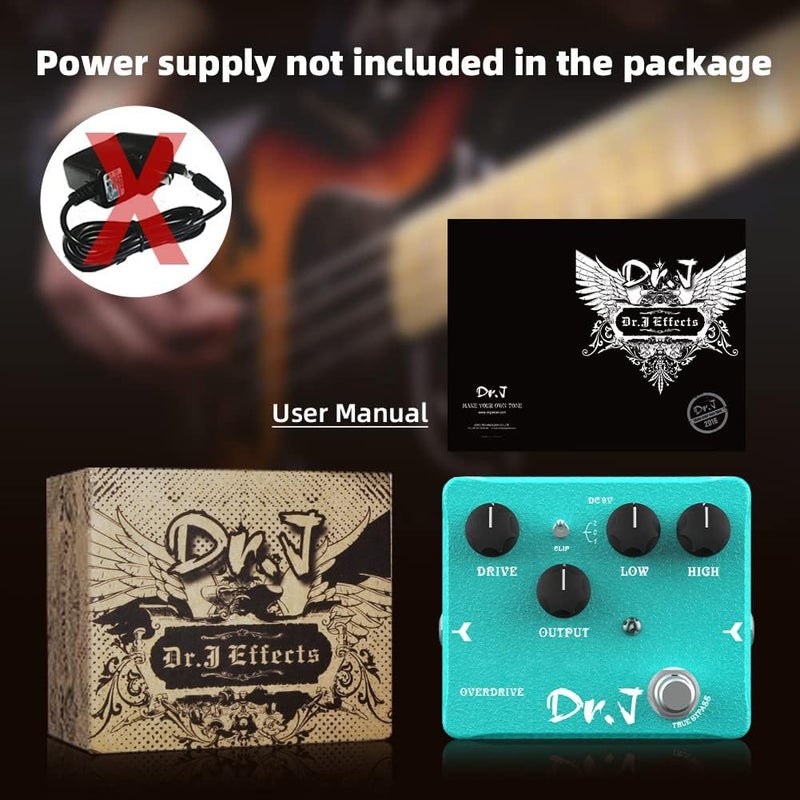 JOYO Tube Overdrive Pedal Vintage Overdrive Pedal with Clear &Transparent Tones for Electric Guitar High-end Edition Dr.J Series (D50) - Image 4