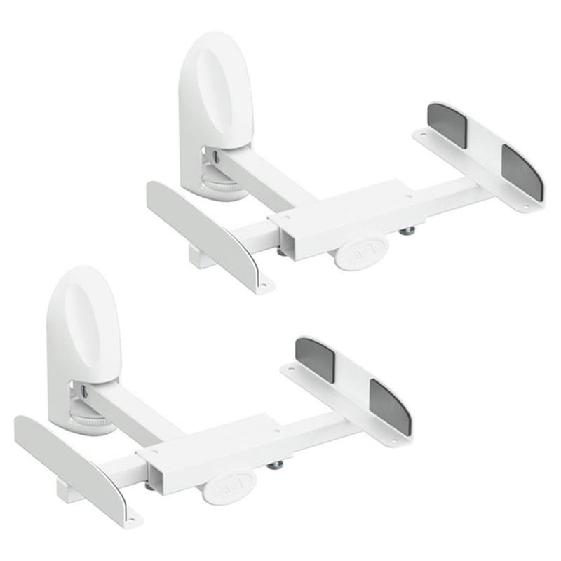 AVF Traditional Steel Side Clamping Speaker Mounts in White Set of 2