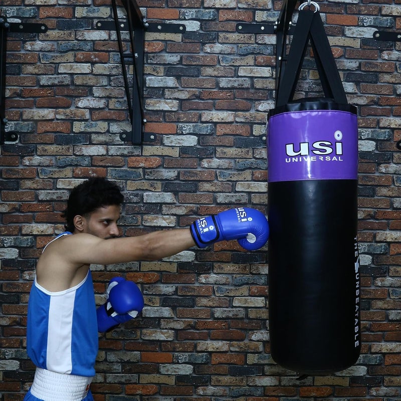 USI UNIVERSAL حقيبة ملاكمة، حقيبة ملاكمة نايلون غير مملوءة 626N كراشر لتدريب فنون القتال والملاكمة، مادة نايلون، حزام تعليق طويل، قطر 33 سم (طول 3 أقدام/90 سم) - Image 2