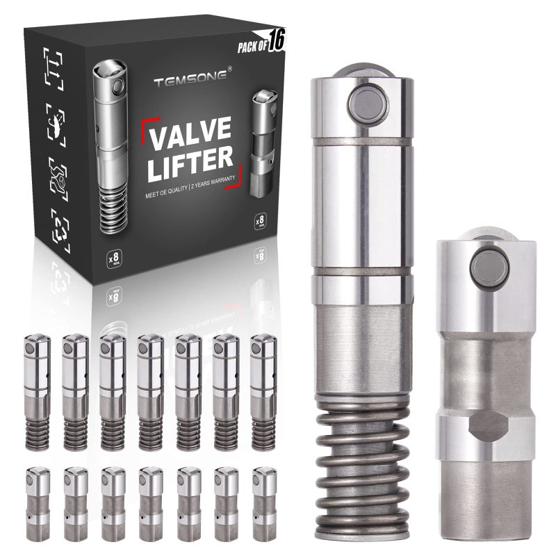 Genuine OE Quality 16Pcs Active Fuel Management Valve Hydraulic Roller Lifters Compatible with GMC Cadillac Chevrolet Chevy Buick Pontiac 43L 53L 60L 62L Replace 12569256 12645725 12680871