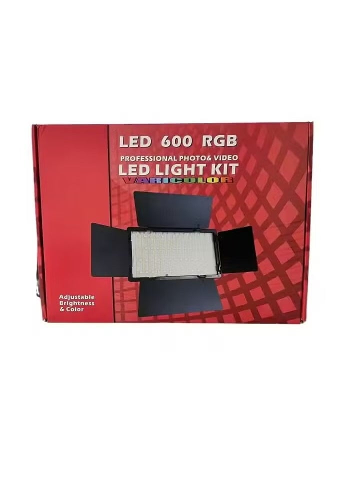 TIGER Professional Photo & Video LED 600 RGB Light Kit with Battery – High-Quality LED Light Panel, Adjustable Color Temperature & Brightness, Portable, Ideal for Photography, Filmmaking. YouTube, and Streaming  - Image 1