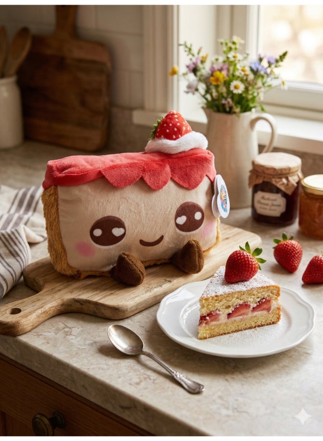 Fluffmals لعبة حيوانات محشوة فلوفمالز - كعكة الجبن بالفراولة 15 سم - Image 2