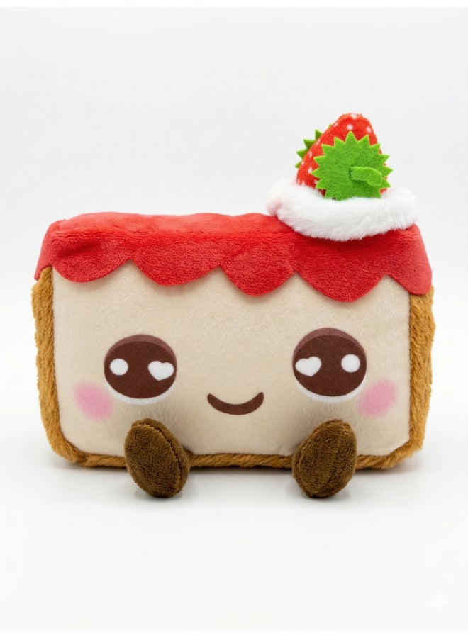 Fluffmals لعبة حيوانات محشوة فلوفمالز - كعكة الجبن بالفراولة 15 سم - Image 1