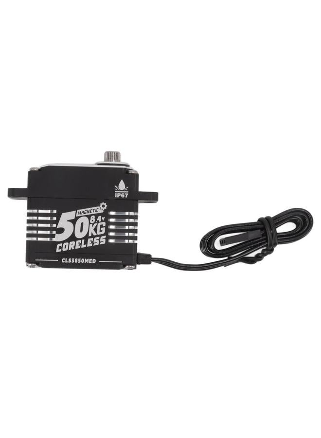FLASH HOBBY Coreless Servo High Torsion 50KG Programmable Waterproof RC Gear Steering for Robot 180°(±5°)