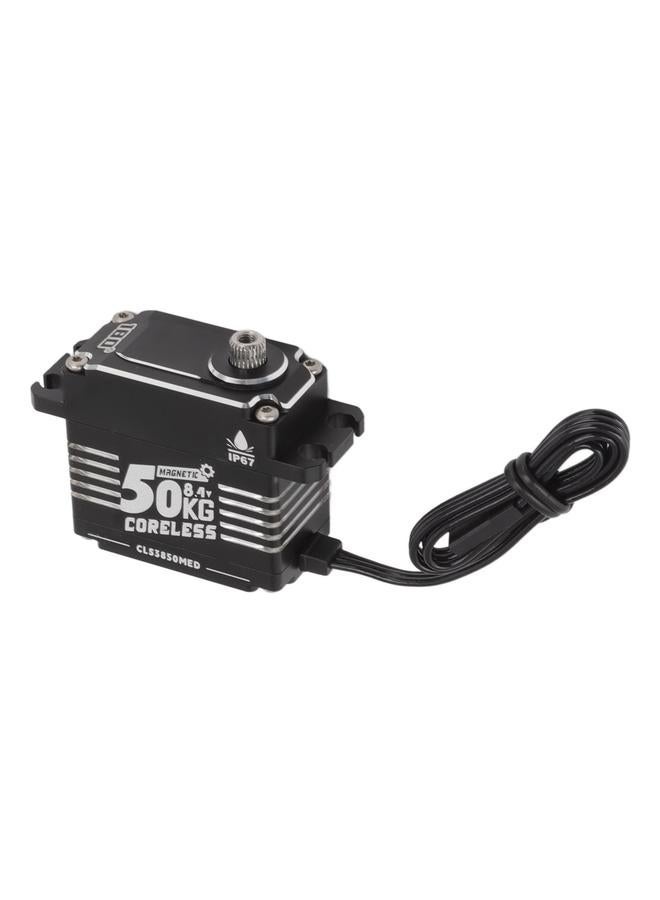 FLASH HOBBY Coreless Servo High Torsion 50KG Programmable Waterproof RC Gear Steering for Robot 180°(±5°)