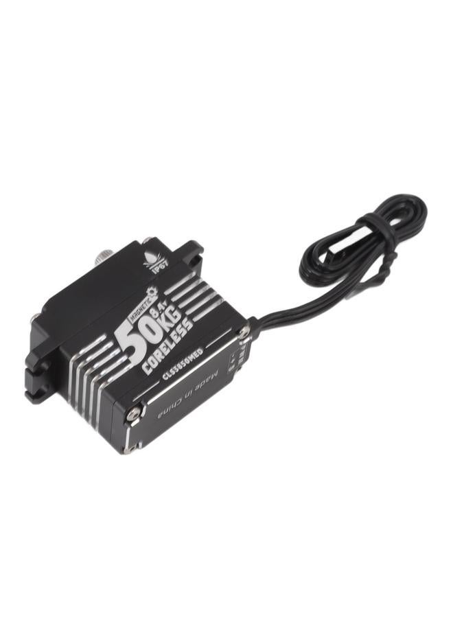 FLASH HOBBY Coreless Servo High Torsion 50KG Programmable Waterproof RC Gear Steering for Robot 180°(±5°)
