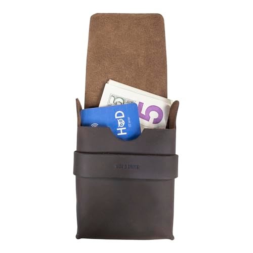 Hide & Drink, Card Organizer Pouch, Holds Up to 12 Cards Plus Folded Bills, Coin Holder, Vintage Case, Stylish Accessories, Full Grain Leather, Handmade, Bourbon Brown - Image 2