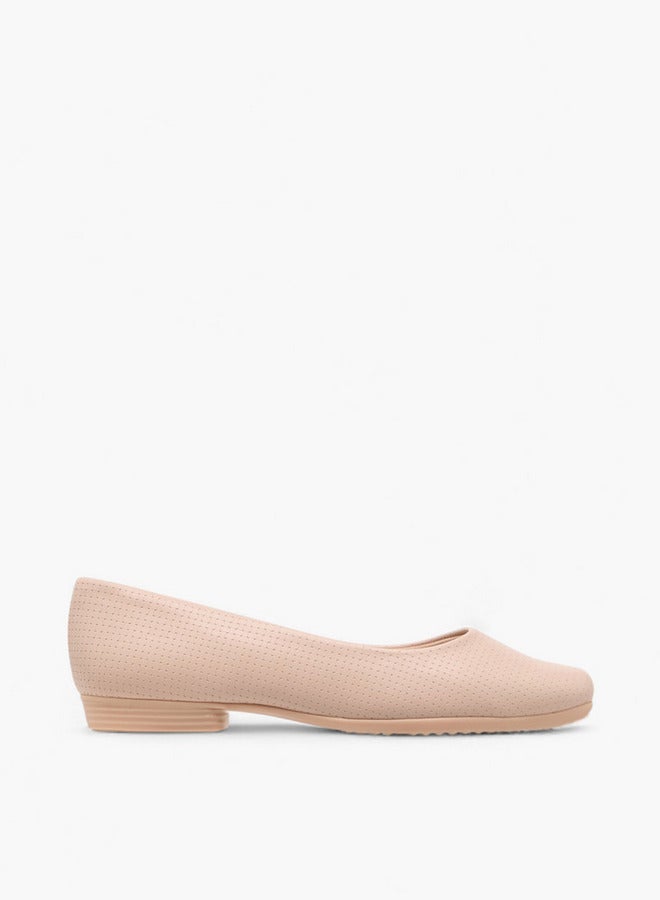 Piccadilly Women's Textured Slip-On Ballerina Shoes  - Image 3
