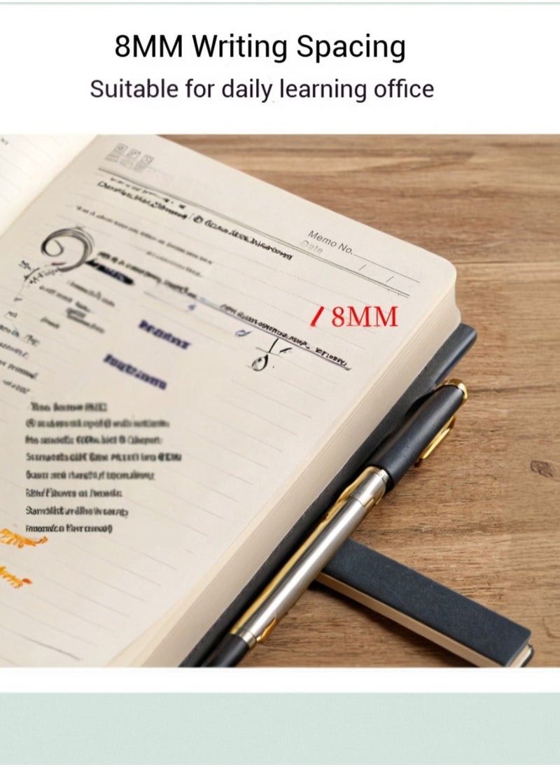Sweet seven 416P Super Thick Business Notebook A5 Buckle Sheepskin Notepad with Deer Head Design -  PU Leather Hardcover Journal, Diary - Perfect Gift （Algae Green）  - Image 5