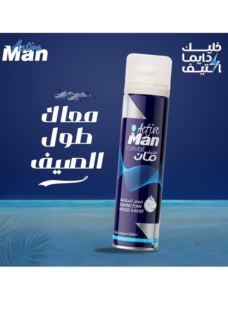 Active Man Curve Shaving Foam 200 ml - Image 2