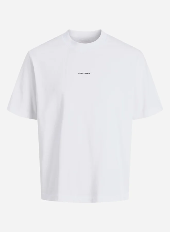 JACK & JONES Jack and Jones JCOCOVER Script Back Crew Neck T-Shirt