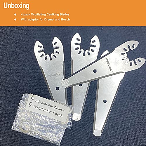 HEMUNC Oscillating Scraper Blades for Caulk Adhesive Sealant Removal for Dewalt Milwaukee Ryobi Bosch Craftsman Dremel Mulimaster Rockwell Multitool Scraper Blades - Image 4