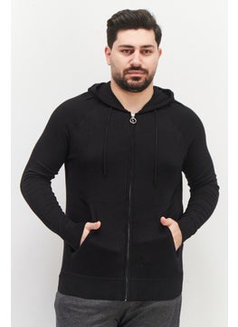 Celio Men Pocket Detail Full Zip Long Sleeve Hoodies, Black  - Image 1