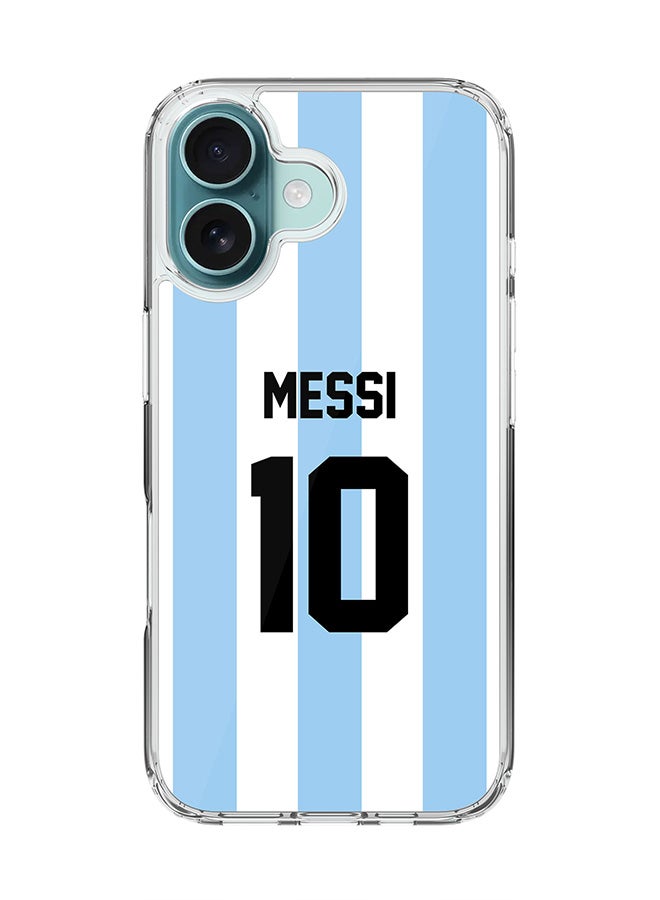 Stylizedd For iPhone 16 Case [Compatible with MagSafe] Slim Magnetic cover Clear Phone Case - Football Team - Argentina, Messi - Image 1