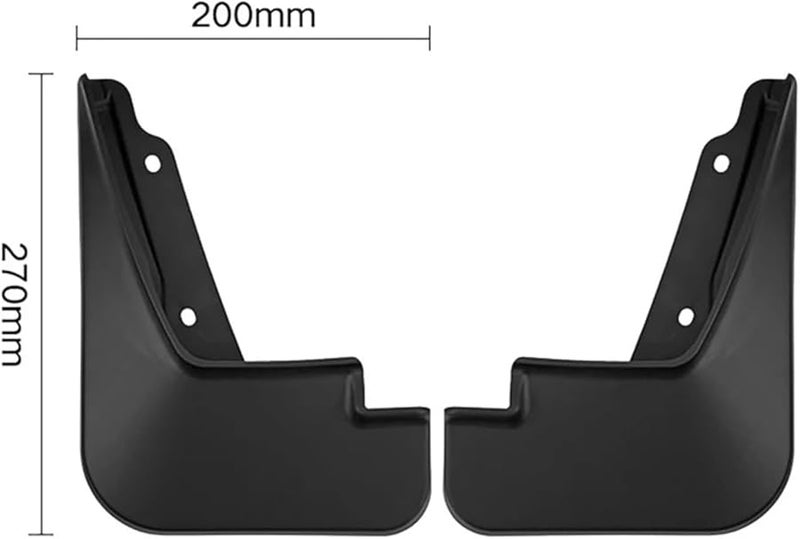 4 قطع واقيات الطين السوداء للسيارة، للأجنحة الأمامية والخلفية لسيارة كيا نيرو HEV 2023 2024 - Image 4