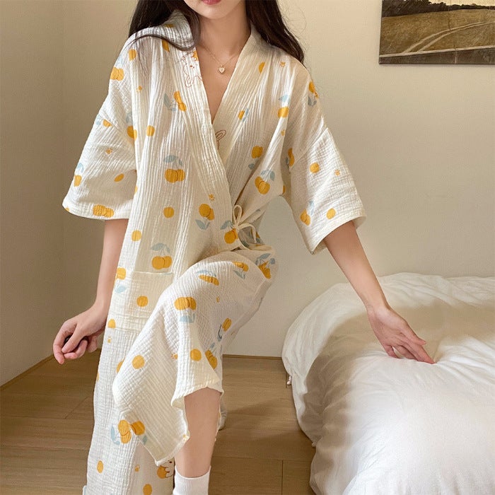 Japanese Summer Bathrobe Pure Cotton - Image 1