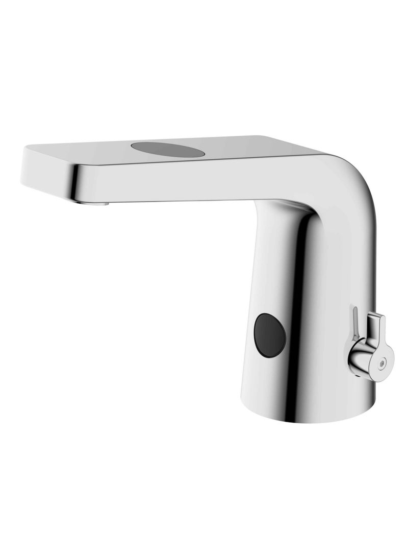 HESANIT 8001E Automatic Sensor Faucet, Chrome Finish, Electronic Touchless, Temperature Control, Water Saving Technology, Washbasin Mount - Image 1