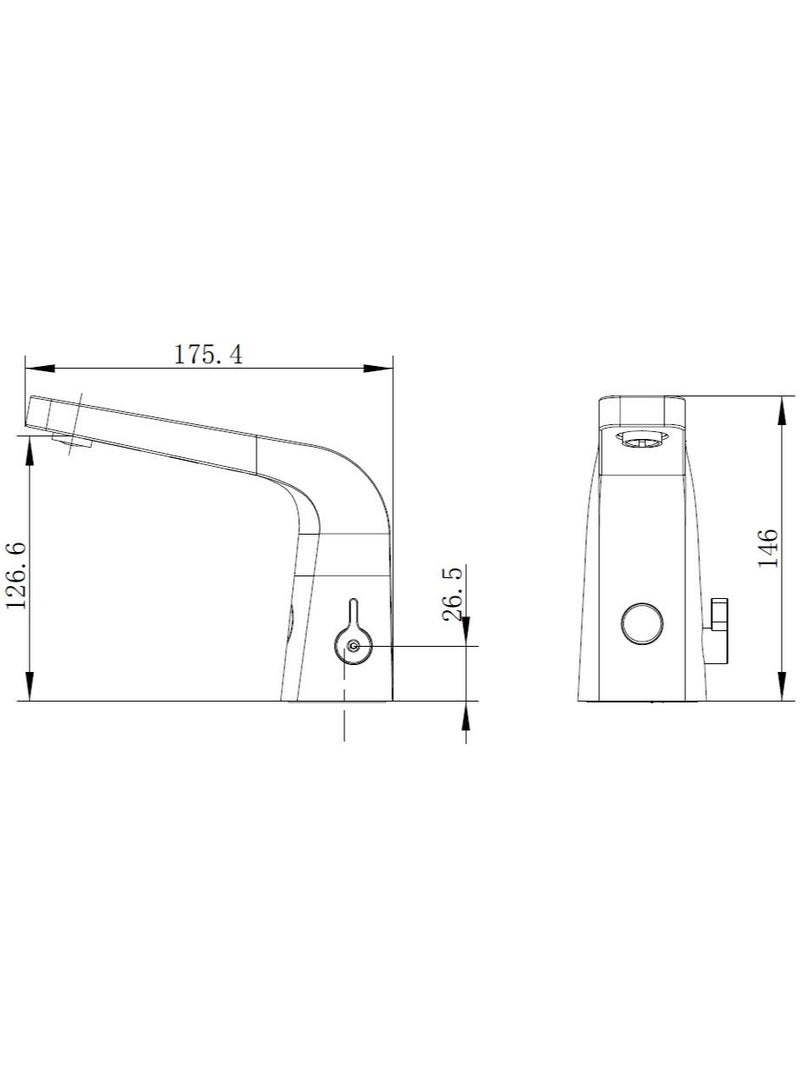 HESANIT 8001E Automatic Sensor Faucet, Chrome Finish, Electronic Touchless, Temperature Control, Water Saving Technology, Washbasin Mount - Image 4