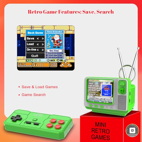 EASEGMER Retro Game Console JALECO Games 168 Classic Games 24G Wireless 2Player 30 Inch IPS Screen TF Card Expansion for Kids - Image 5