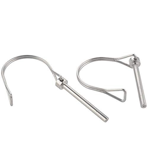 VTurboWay 2 Pack Safety Coupler Pin 1/4" x 1.97"(6.3mm x 50mm), Full Marine Grade 316 Stainless Steel Heavy Duty Shaft Locking Pin - Image 2