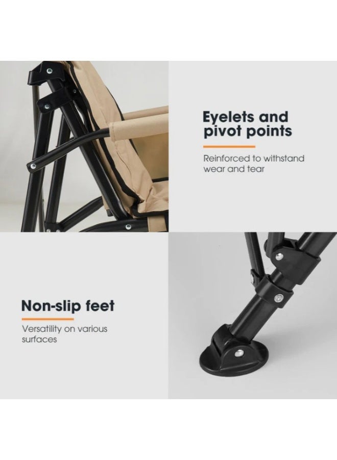 San Hima Luxury Folding Camping Chair Portable Outdoor Thick Padding - Image 4