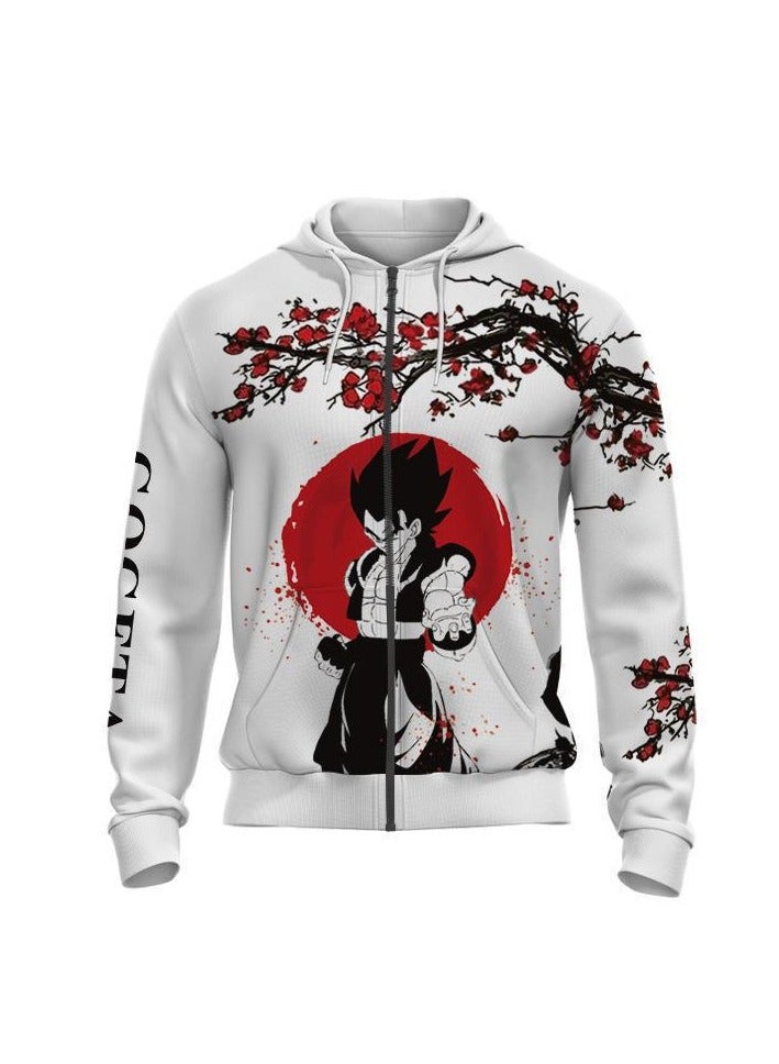 KUYING New Dragon Ball Zipper Hooded Hoodie Casual Loose Coat  - Image 1