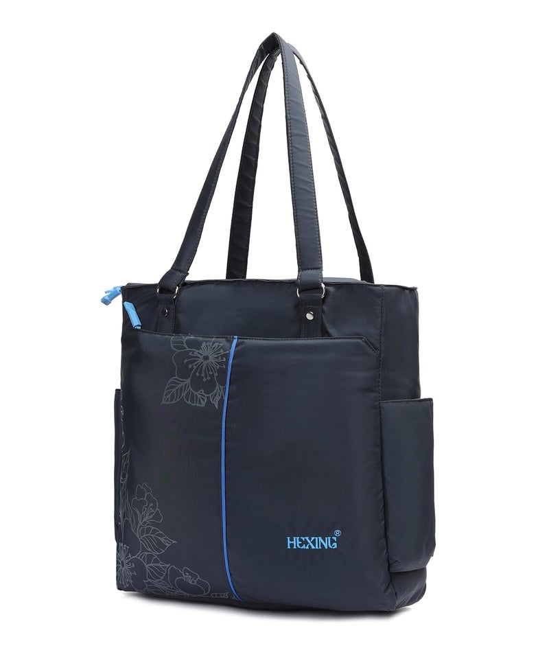HENXING Hexing Stylish 20L Tote Bag for Women – Floral Design, Lightweight & Waterproof Large Shoulder Handbag – Durable, Elegant, Versatile for Office, Travel, College - Image 4