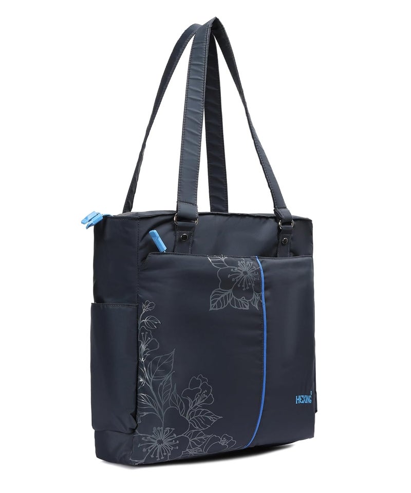 HENXING Hexing Stylish 20L Tote Bag for Women – Floral Design, Lightweight & Waterproof Large Shoulder Handbag – Durable, Elegant, Versatile for Office, Travel, College - Image 3