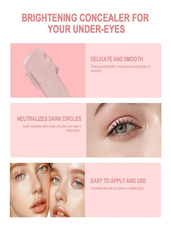 BAISEN DIARY Under Eye Brightener & Concealer - Hydrating Color Corrector for Dark Circles, Lightweight Undereye Brightening Cream with Hyaluronic Acid & Shea Butter, Smooth & Blendable (Light Rose, 1) - Image 4