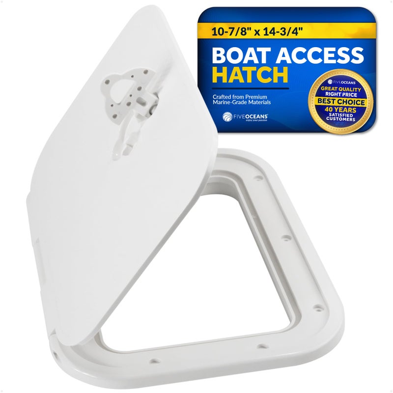 Five Oceans Boat Hatch OffWhite Locking Slam Latches 1078Inch x 1434Inch FO2078