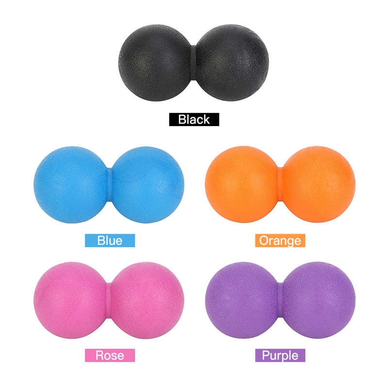 Peanut Massage Ball Double Gym Fitness Muscle Release Ball Pilates Yoga Back Deep Tissue Trigger Point Therapy Massage Roller for Spine Neck Back Pain Relief - Image 3