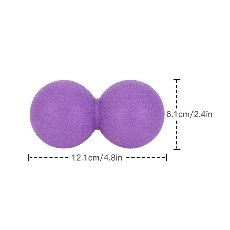 Peanut Massage Ball Double Gym Fitness Muscle Release Ball Pilates Yoga Back Deep Tissue Trigger Point Therapy Massage Roller for Spine Neck Back Pain Relief - Image 2